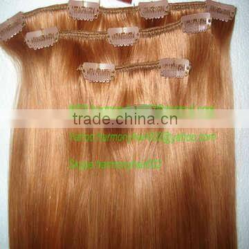 PREETY remy hair extension clip on dark blonde