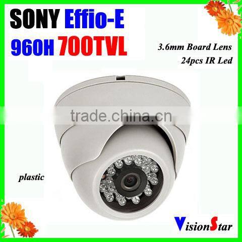 1/3" Exview HAD CCD II Sony Effio-E 700TVL 3.6mm Board lens 24 IR LED indoor Security CCTV Camera