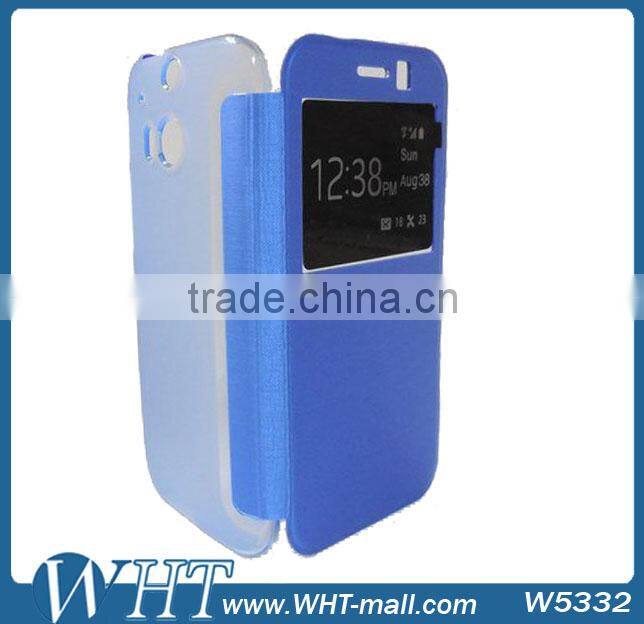 Factory Wholesale Phone Case for HTC M8 One 2 Leather Case Cover