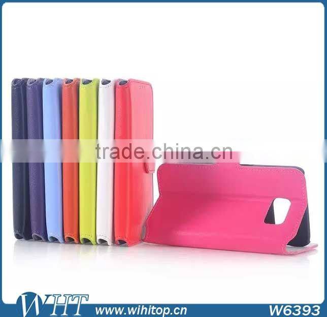 Korean Fashion Style Case Wallet Card Slot Case for Samsung Galaxy S6 , 6 colors optional