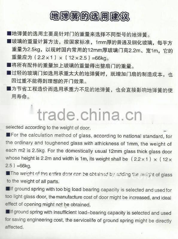 aluminum frame glass doors,opened by spring,can be open in and out MS-922