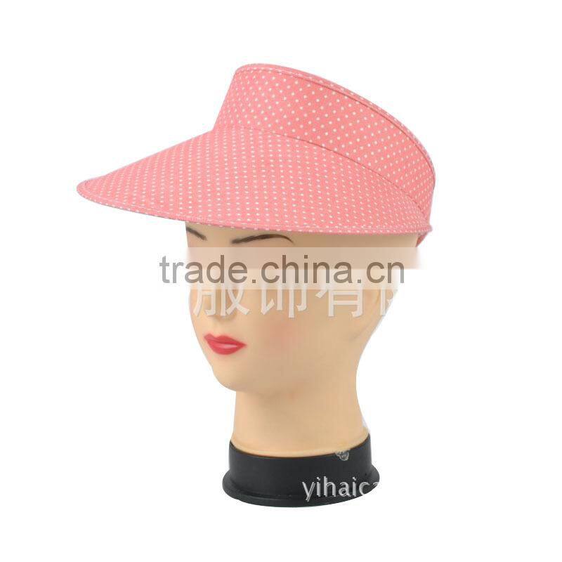 plain color plastic topless cap sun visor hat