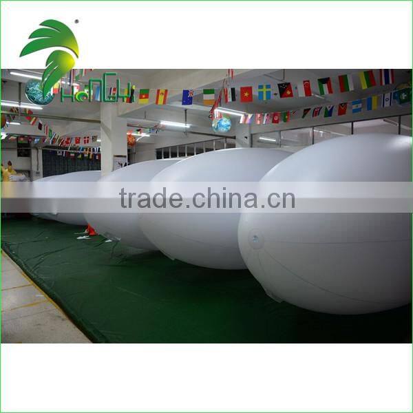 High Qualilty Large inflatable Blimp For Sale , White Outdoor Helium Blimp Airship For Advertising