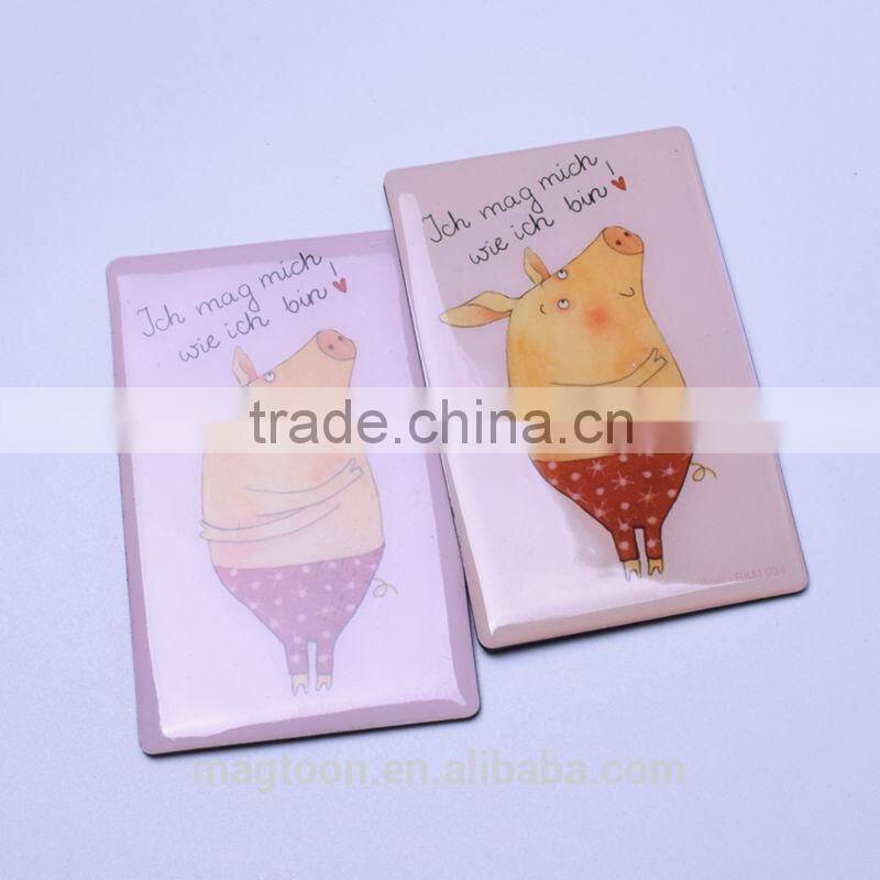 2016 latest lovely cartoon image design decorative epoxy resin fridge magnet