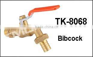 nature brass color lever iron handle polo wall mounted 1/2*3/4" basin sanwa copper ball brass tap/faucet/bibcock in yuhuan china