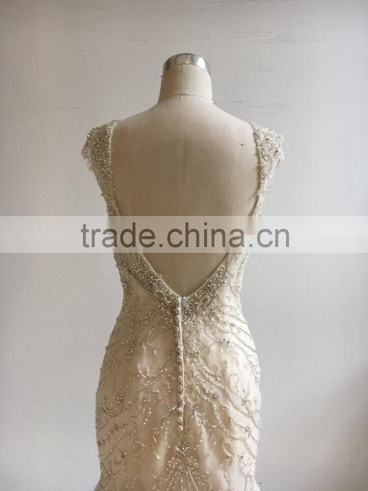 2016 Guangzhou Supplier detachable lace sleeves for wedding dress