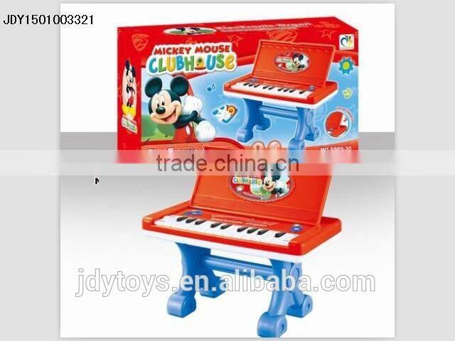Hot selling cartoon electronic organ toy with stand,Musical instrument plastic electron piano toy musical toy for kids