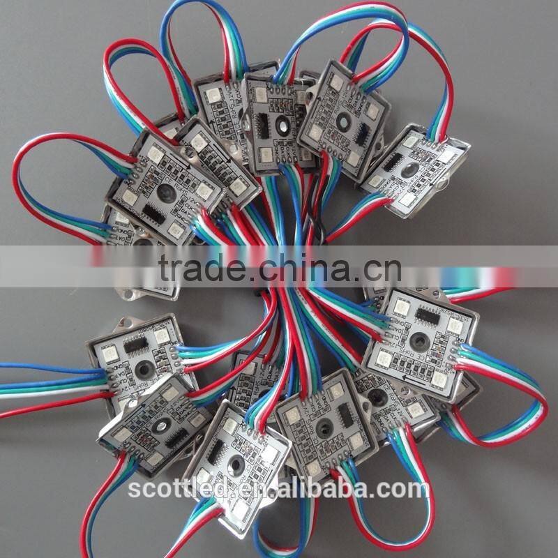 DC12V 4LEDs square shape RGB lpd6803 LED pixel module