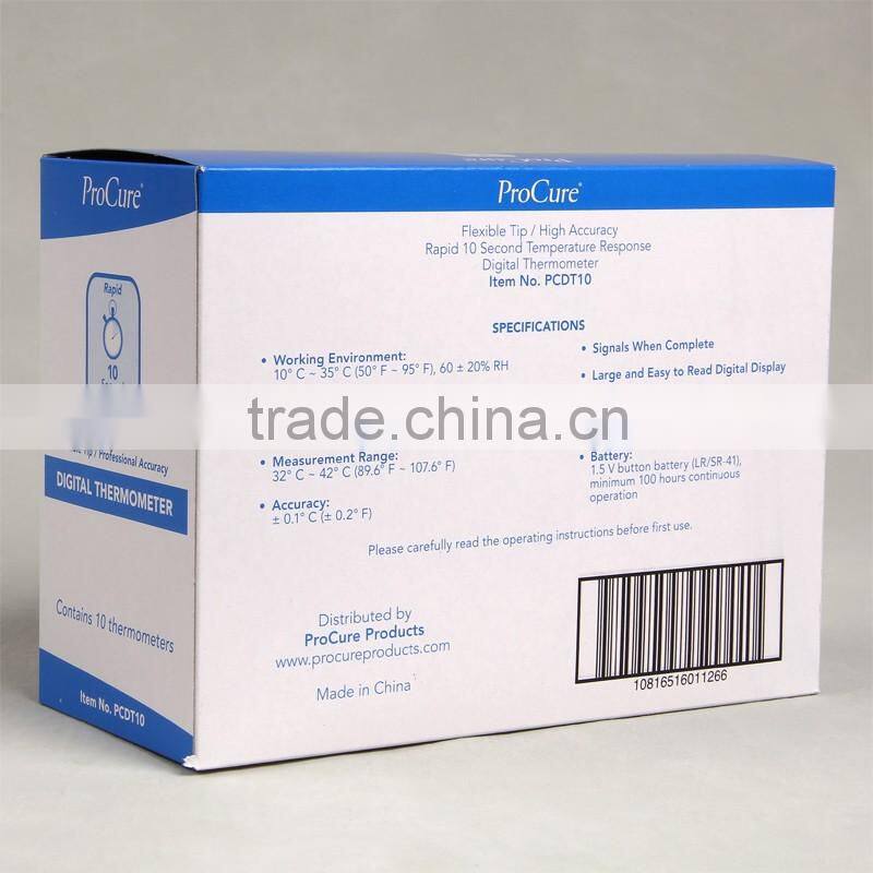 Grey card paper box paper packing box for digital thermometer