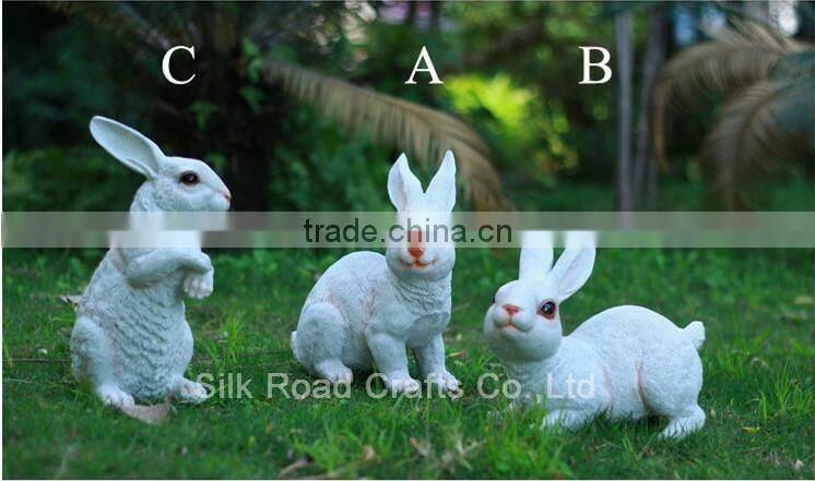 Resin rabbit statues garden decoration