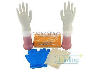 Powdered Disposable Stretchy Vinyl Synthetic Gloves