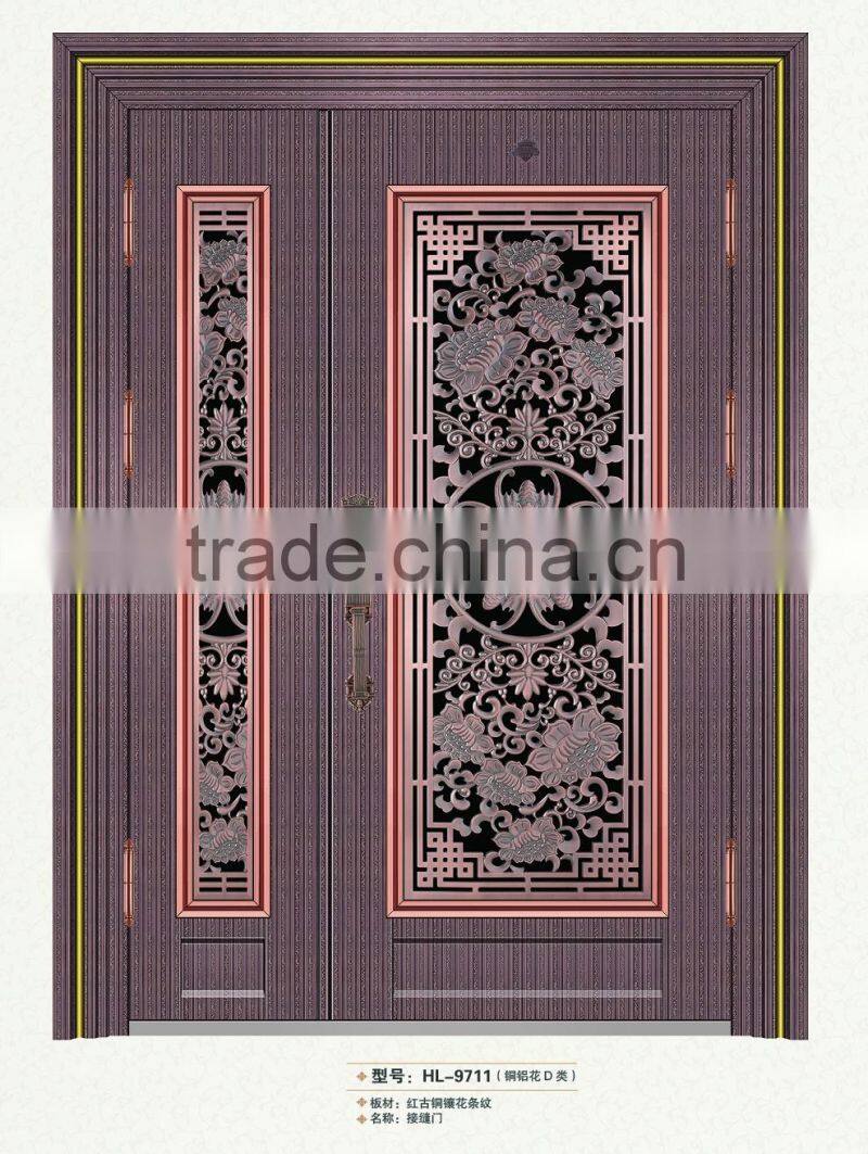 High Quanlity Cheap Turkey style stainless security steel door seam door