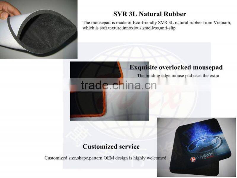 Cheap customized sublimation rubber mouse pad/ Promotional mousepad