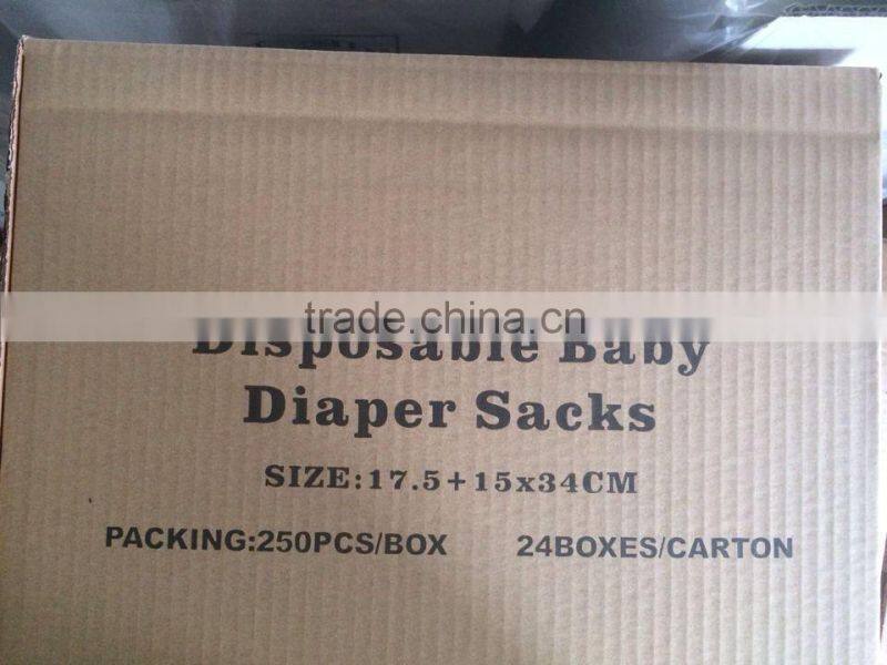 Disposable Orange Fragranced Handle Scented Baby Disposable Diaper Sacks