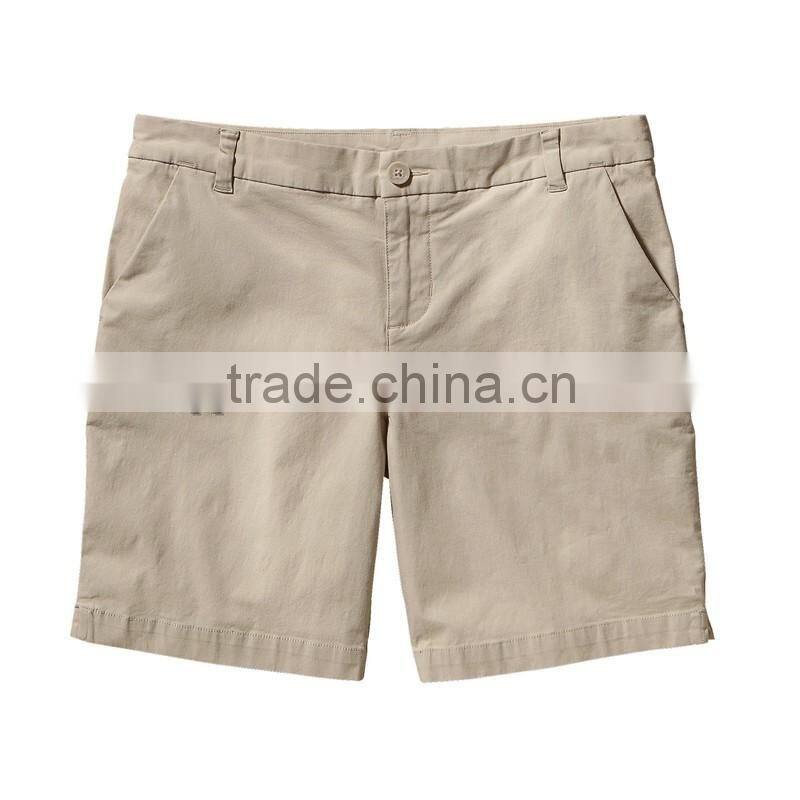 2016 Wholesale Classic Flat-front Stretch Short Coton Canvas /Spamdex Woman Shorts