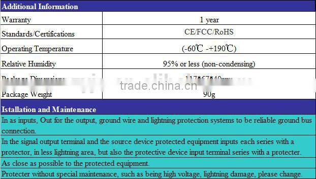 surge protector cctv surge arrester building lighting rod LKD101-V40A voltage protector