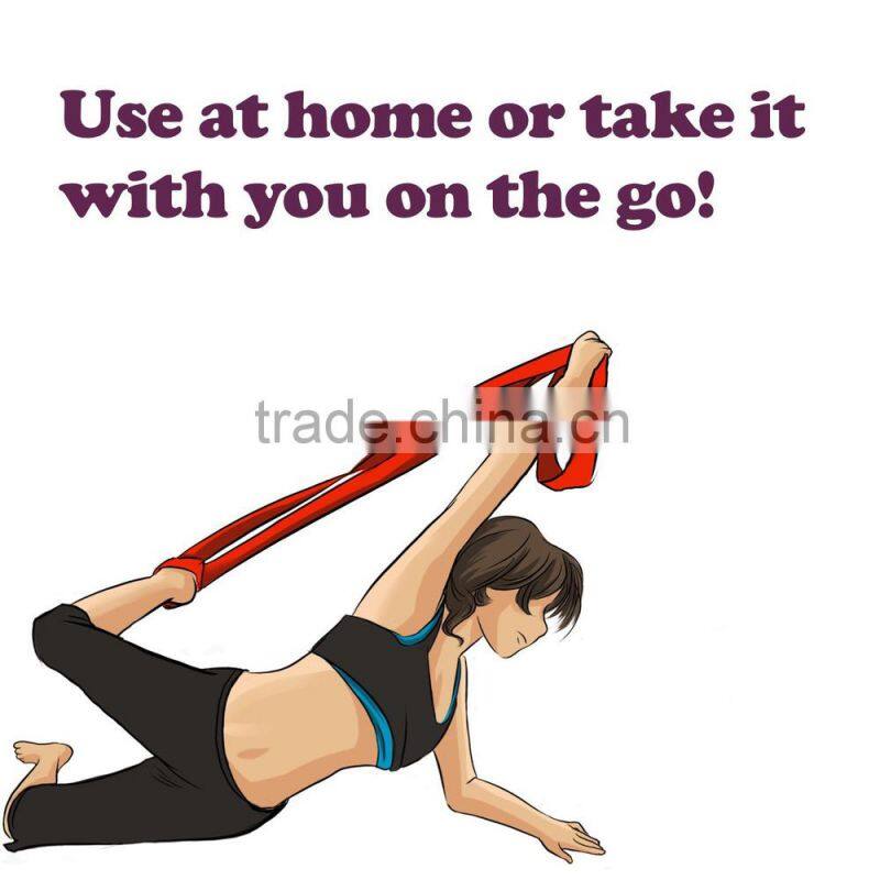 D-Ring Belt Waist Leg Fitness 180CM Adjustable Yoga Stretch Strap