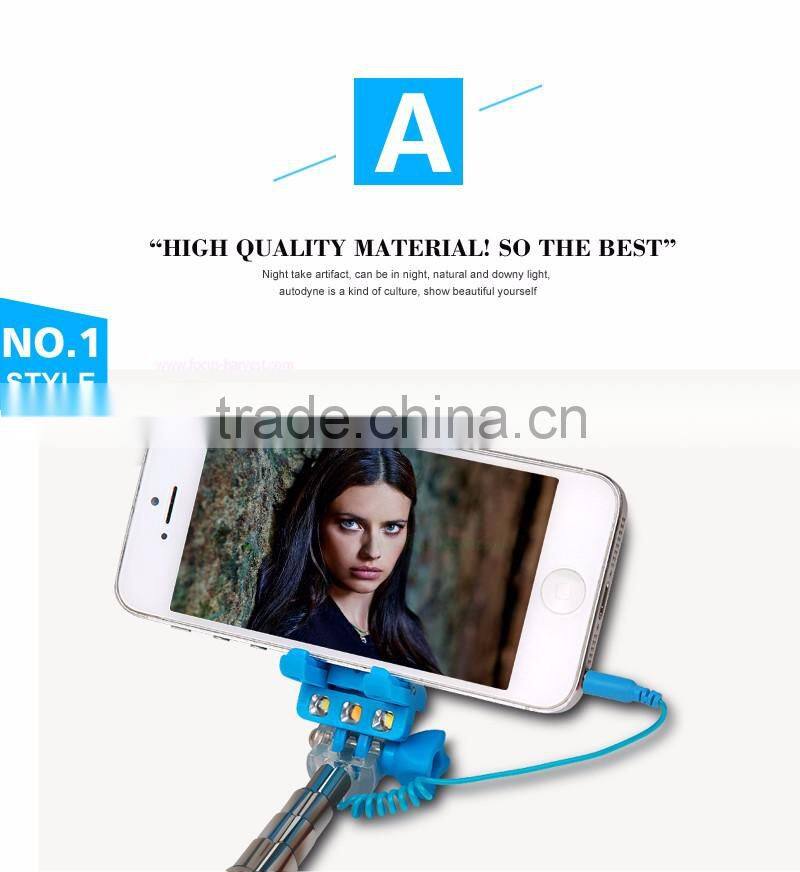 2015 hot sell osaka hockey stick selfie light with bluetooth speaker selfie for mini segway for iPhone android