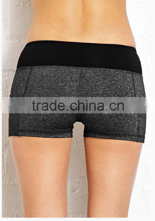 Hot selling top quality nylon and spandex wholesale sports yoga shorts