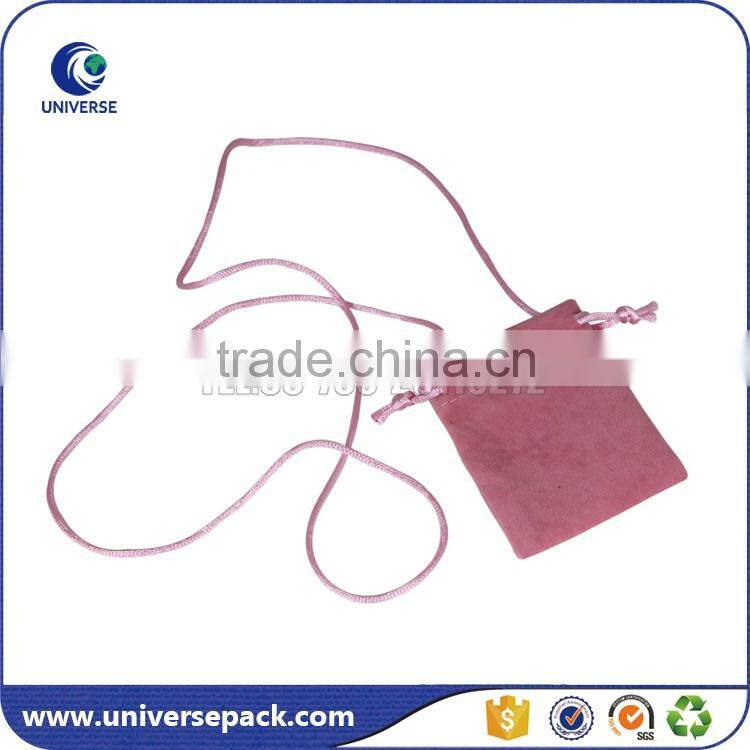 black wholesale velvet pouch with silk-screen printing