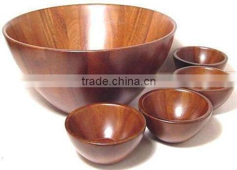 Natural Bamboo Rice Soup Salad Bowl