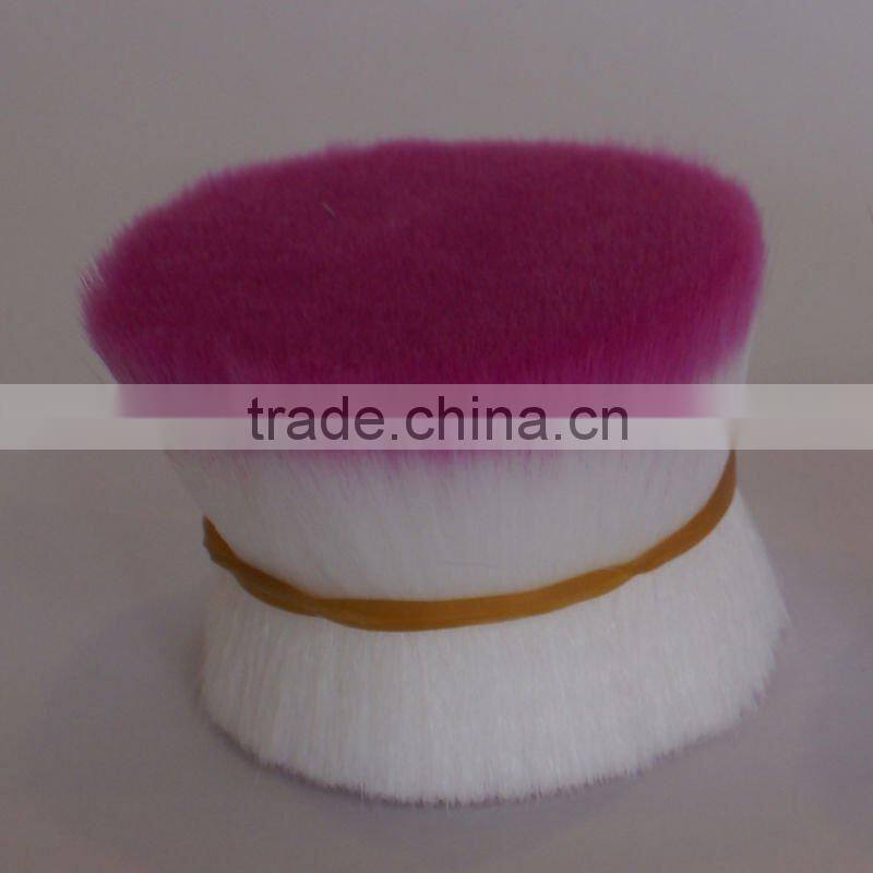 synthetic hair of different colors,used for makeup brushes
