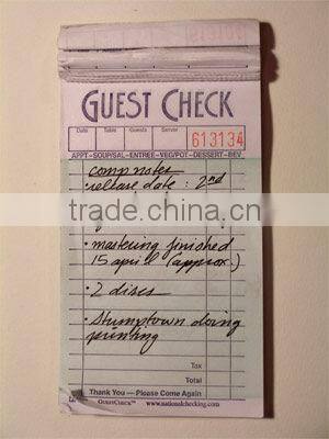 Carbonless Invoices Restaurant Docket Books Restaurant Guest check