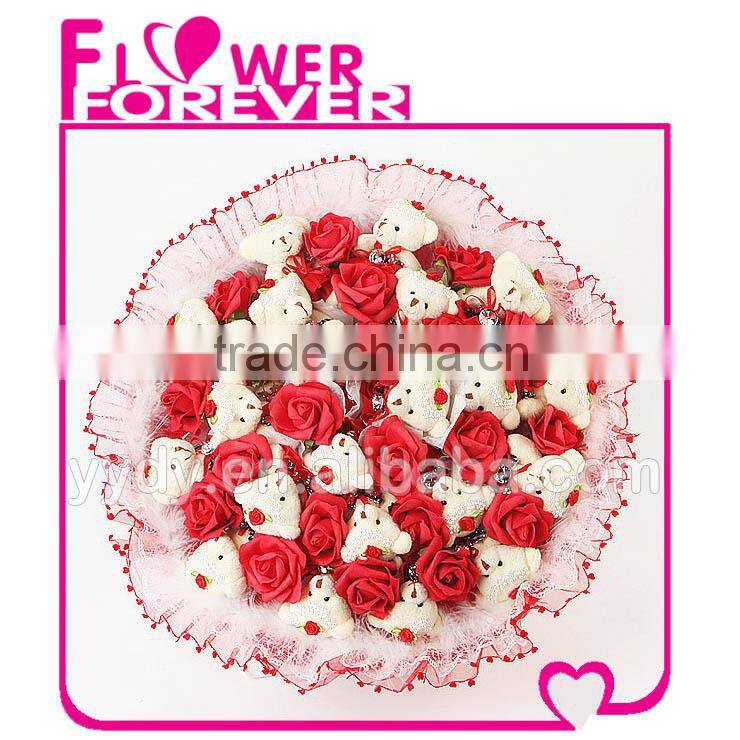 Lavender Bear Bouquet Wedding Anniversary