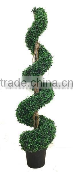 36'' uv resistant artificial boxwood spiral tree
