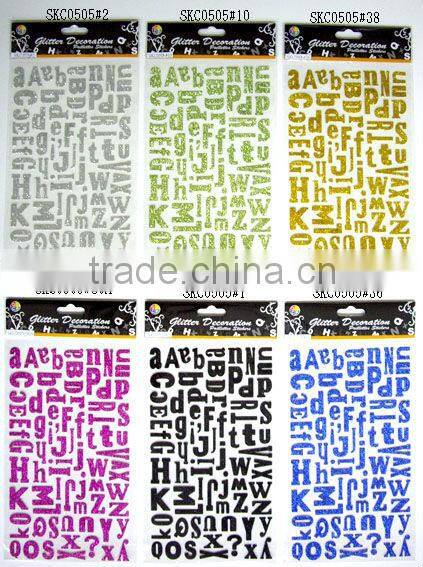 Glitter Alphabet letter sticker