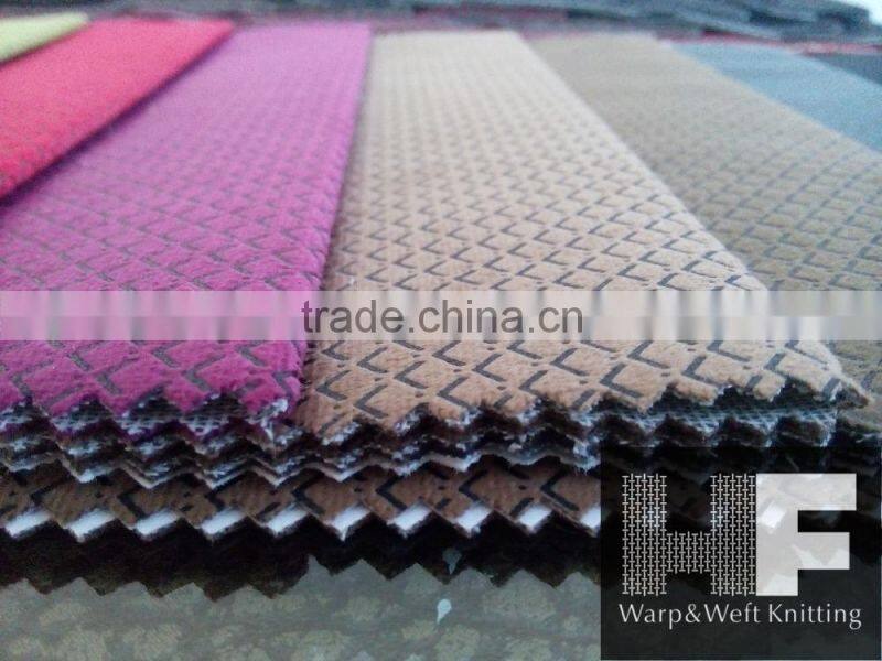 zhejiang hongfeng sofa fabric 100% polyester dandy warp knittded fabric