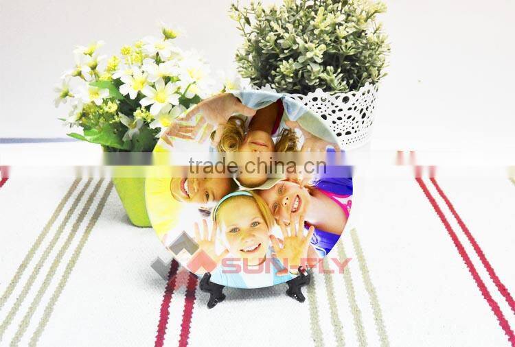 SUN-FLY New 3d sublimation blank custom White Printing 6 Inches Smooth Plate