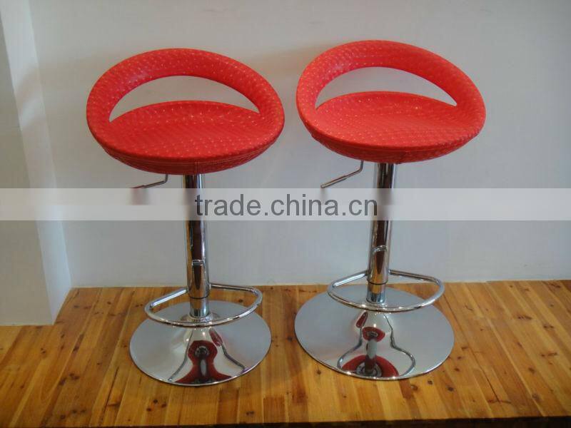 chromed dining chair with fabric or PU seat