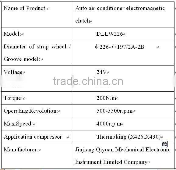 2015 factory sell Jiangxi Jiujiang Qiyuan Auto air conditioning compressor clutch for Thermo king X426 X430