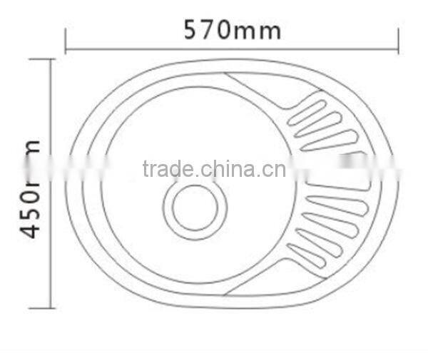 Oval Kitchensink/SS 304 Stainless Steel Sink/ Kitchenware Laundry Sink