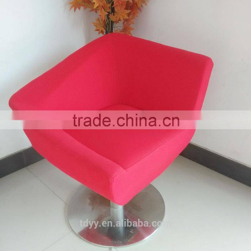 TDCF-1-2 QVB JIANDE TONGDA stainless steel frame red fabric leisure chair
