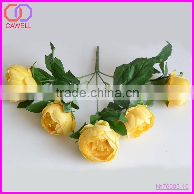 cheap 5 heads silk peony flowers wholesale