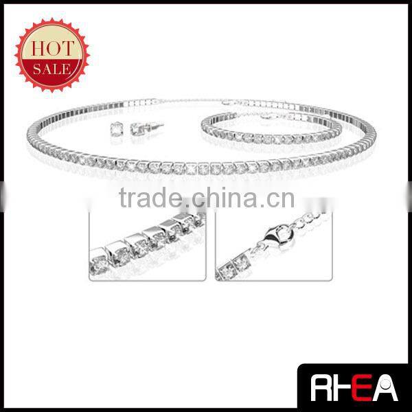 5 wholesale Best Selling Wedding Crystal Necklace Jewelry set