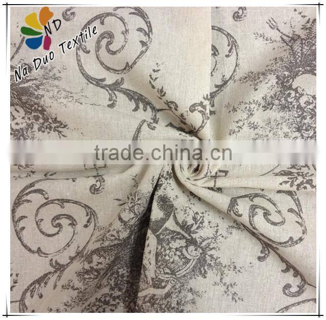 2013 new design Printed linen cotton fabric