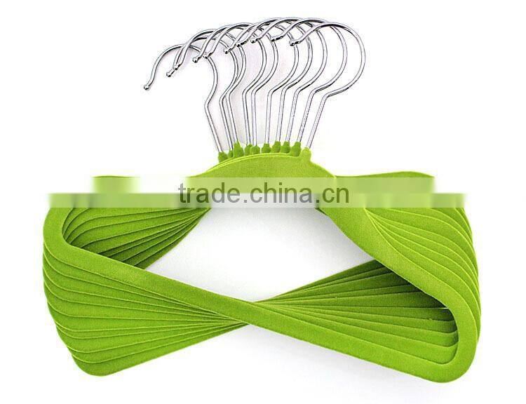 Candy Color Cute Velvet Flocked Clothes Coats Hanger for Kids, Baby