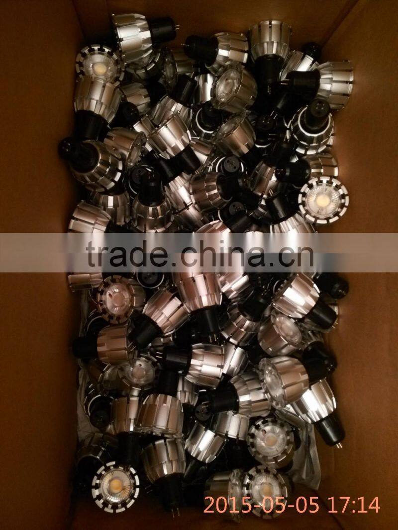 High quality 5W 6W GU10 GU5.3 MR16 220V 12V LED pin spot light