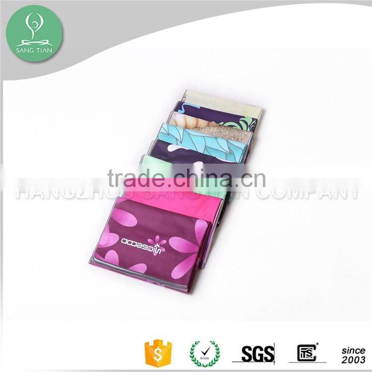 Factory price wholesale personalized flower pattern yoga microfiber hand towels