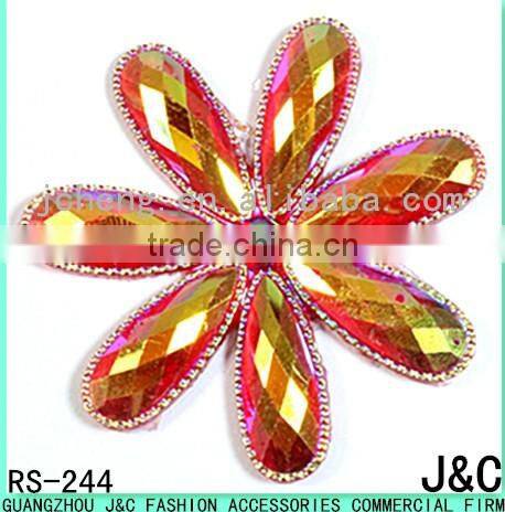 29 mm round white AB flowers Acrylic stone