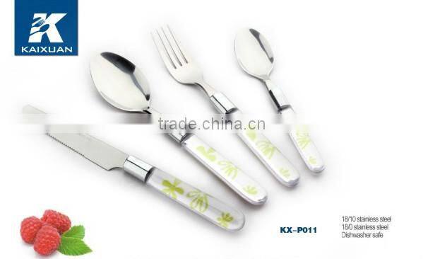 Hot Sale Cheap Stainless Steel Plastic Handle Cutlery Set