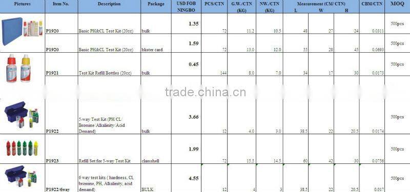 efficient swimming pool ph water test kits 2 way pool test kit