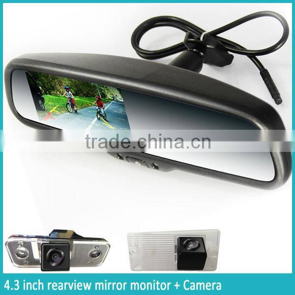4.3inch auto dimming TFT-LCD monitor EK-043LA-TPMS rearview mirror with; Configurable high temperature alert setting