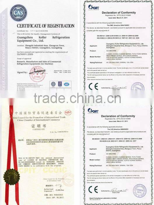 CE approved 3tons ice tube machine for Bars and Restaurant