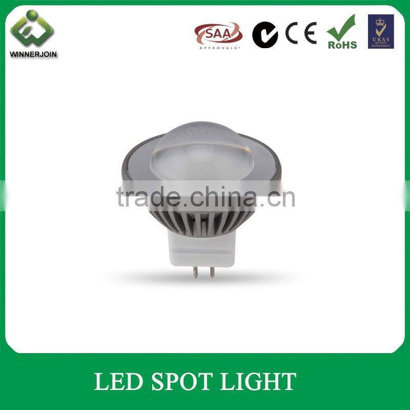 convex lens mini spots LED MR11 1w with GU4 base