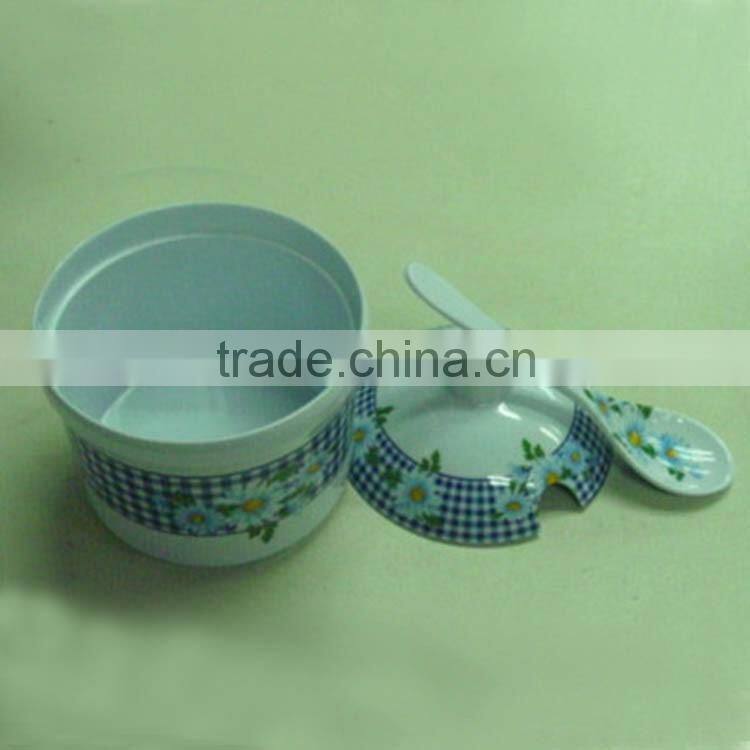 Restaurant usage Melamine soup mug with lid set