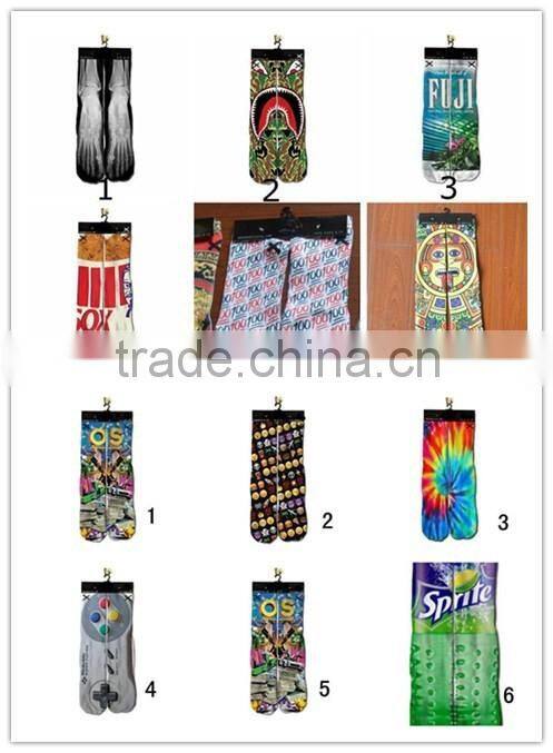 Wholesale socks 3d digital stereo printing thickening terry socks basketball teen tube socks young boy tube socks